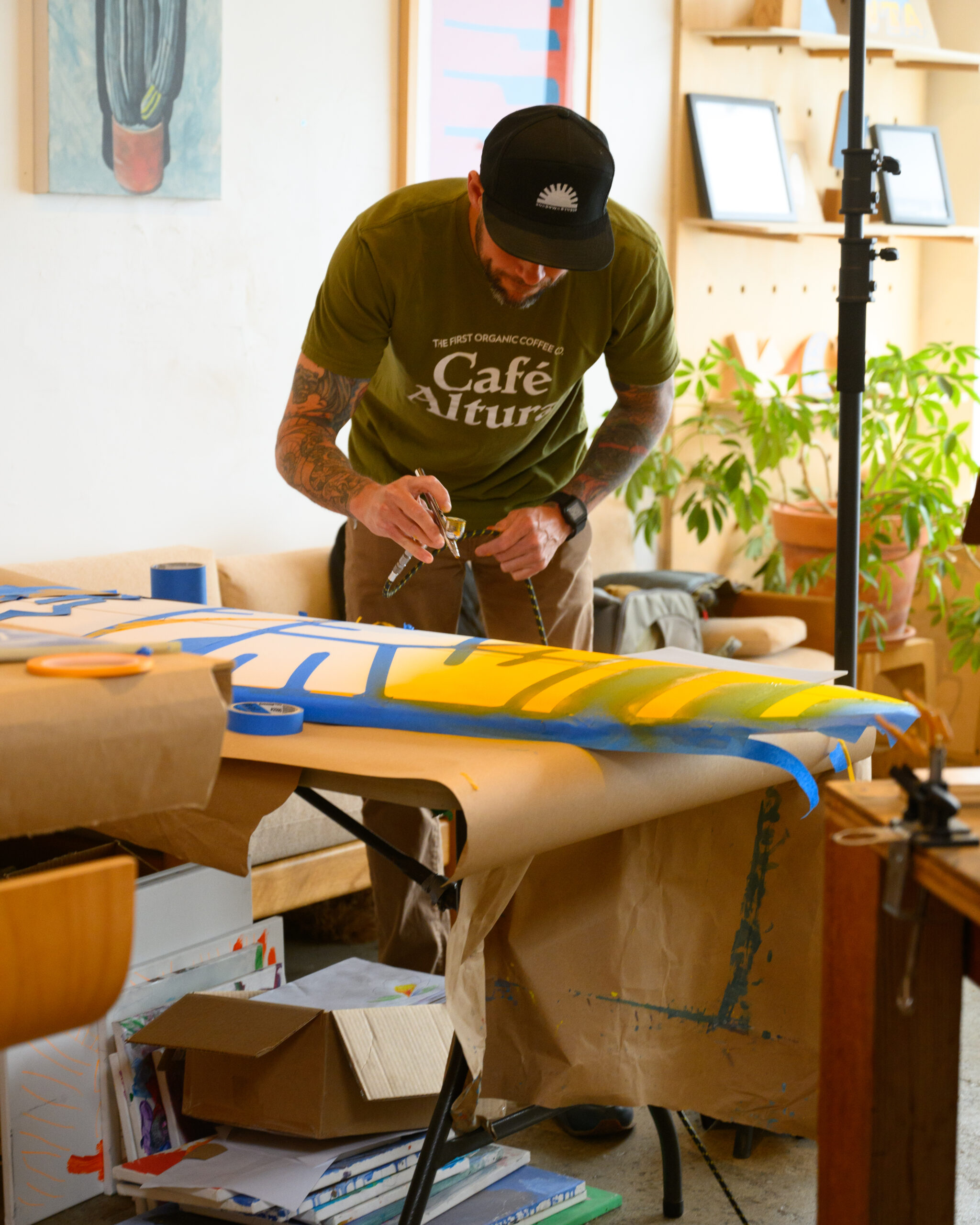 Andrew Rodriguez artist- trophy surfboard design Photo Credit: VCC